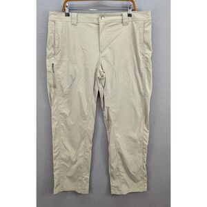 Sierra Experience Hiking Cargo Pants Men's 38 Tan Nylon Stretch Utility Gorpcore